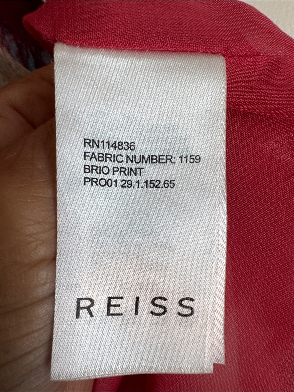 EUC Reiss Raspberry Floral Tie-Waist Sleeveless Dress Rounded Hem Pockets Lined - Picture 11 of 13